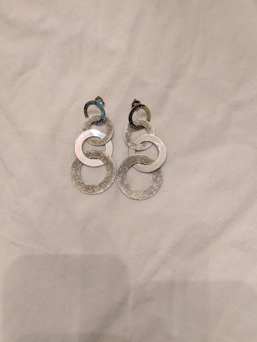 Pianegonda Sterling Silver Multi-Ring Drop Earrings